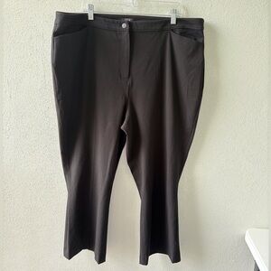 Halogen Black Size 20 Dress Slacks Front Zip & Button Closure Front Pockets